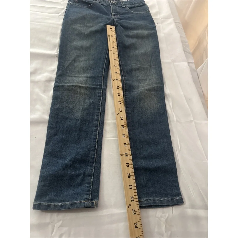 Childrens Place Girls Skinny Jeans Size 8 Adjustable Waist Dark Blue Wash